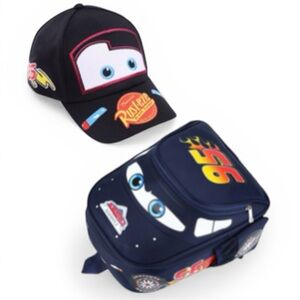 Kids Racing Themed Cap and Backpack Set